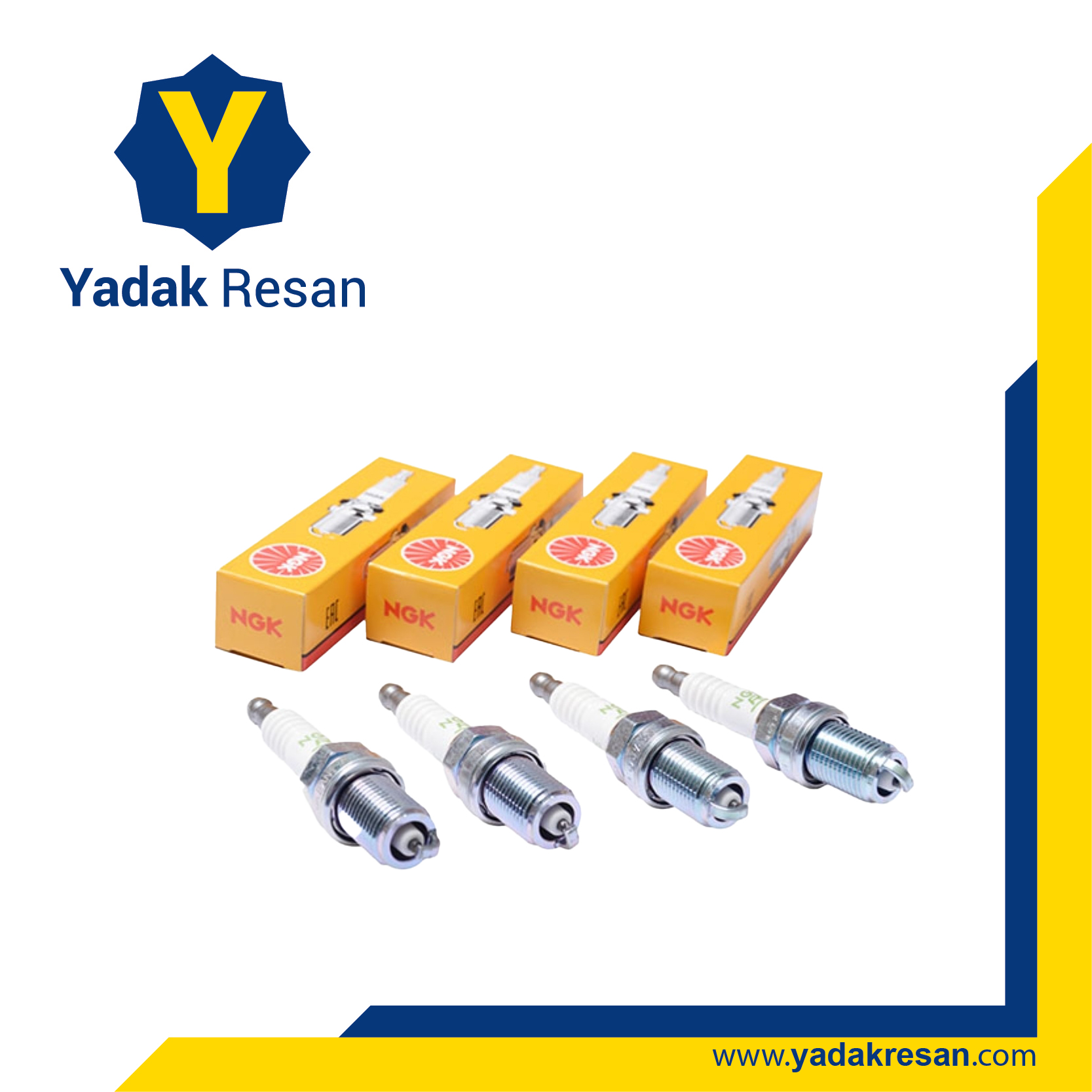 شمع تک پلاتین انژکتوریNGK ژاپنBKR6E6962 (بسته ۴ عددی) – یدک رسان