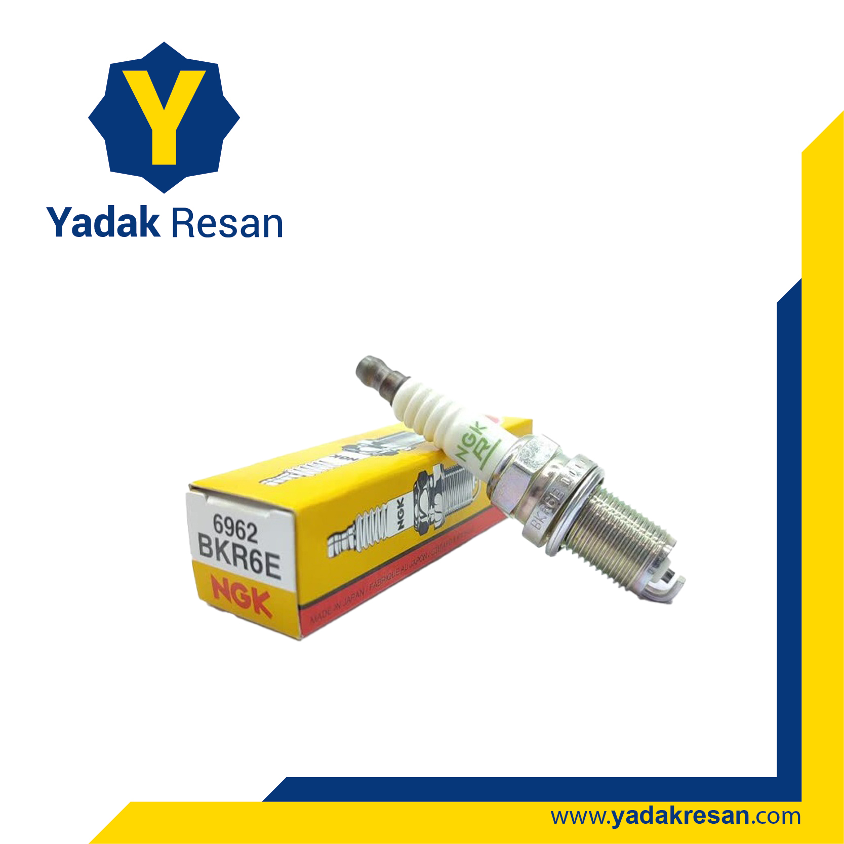 شمع تک پلاتین انژکتوریNGK ژاپنBKR6E6962 (بسته ۴ عددی) – یدک رسان